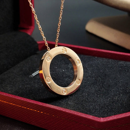 [Amore Jewelry]LOVE NECKLACE 16MM 3 DIAMONDS
