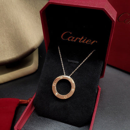[Amore Jewelry]LOVE NECKLACE 16MM 3 DIAMONDS