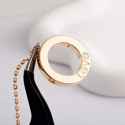 [Amore Jewelry]LOVE NECKLACE 16MM  FULL DIAMOND