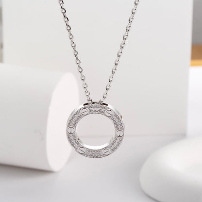 [Amore Jewelry]LOVE NECKLACE 16MM  FULL DIAMOND