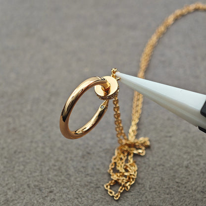 [Amore Jewelry]JUSTE NECKLACE HALF DIAMOND