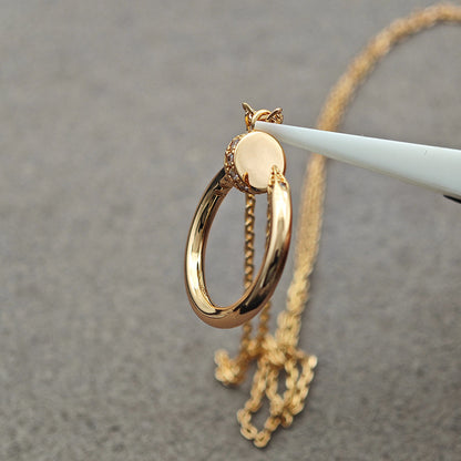 [Amore Jewelry]JUSTE NECKLACE HALF DIAMOND