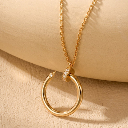[Amore Jewelry]JUSTE NECKLACE HALF DIAMOND