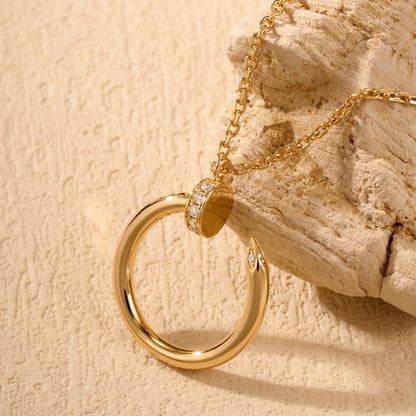 [Amore Jewelry]JUSTE NECKLACE HALF DIAMOND