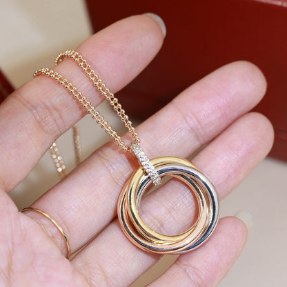 [Amore Jewelry]TRINITY MEDIUM  DIAMONDS NECKLACE