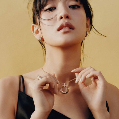 [Amore Jewelry]TRINITY MEDIUM  DIAMONDS NECKLACE