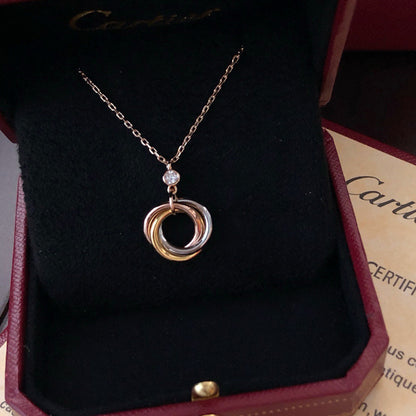 [Amore Jewelry]TRINITY  NECKLACE 1 DIAMOND