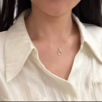 [Amore Jewelry]TRINITY  NECKLACE 1 DIAMOND