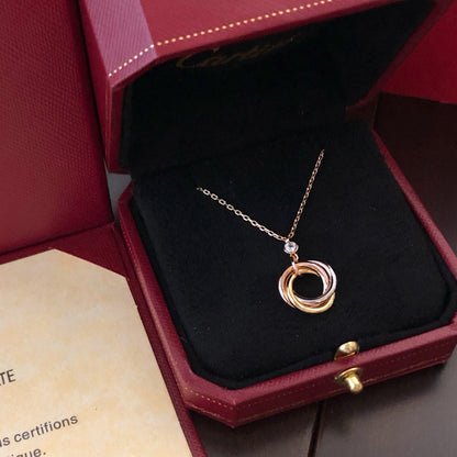 [Amore Jewelry]TRINITY  NECKLACE 1 DIAMOND