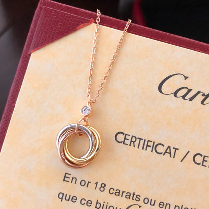 [Amore Jewelry]TRINITY  NECKLACE 1 DIAMOND