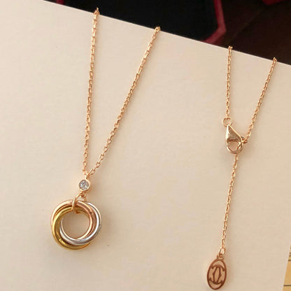 [Amore Jewelry]TRINITY  NECKLACE 1 DIAMOND
