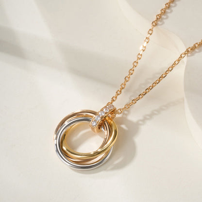 [Amore Jewelry]TRINITY MEDIUM  DIAMONDS NECKLACE
