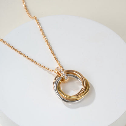 [Amore Jewelry]TRINITY MEDIUM  DIAMONDS NECKLACE