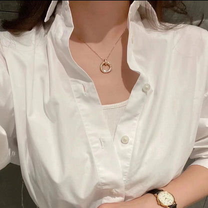 [Amore Jewelry]TRINITY MEDIUM  DIAMONDS NECKLACE