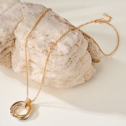 [Amore Jewelry]TRINITY MEDIUM  DIAMONDS NECKLACE