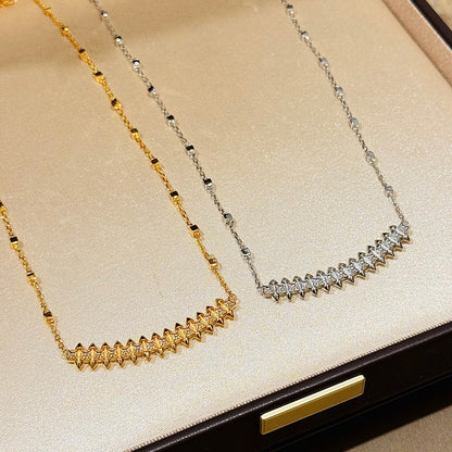 [Amore Jewelry]CLASH  SMALL FULL DIAMOND NECKLACE