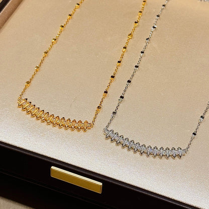 [Amore Jewelry]CLASH  SMALL FULL DIAMOND NECKLACE