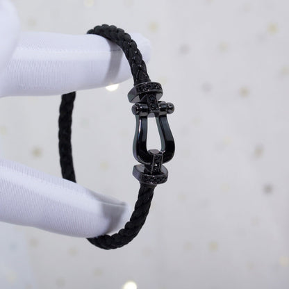 [Amore Jewelry]FORCE LARGE SERIES HORSESHOE BLACK SAMURAI BRACELET