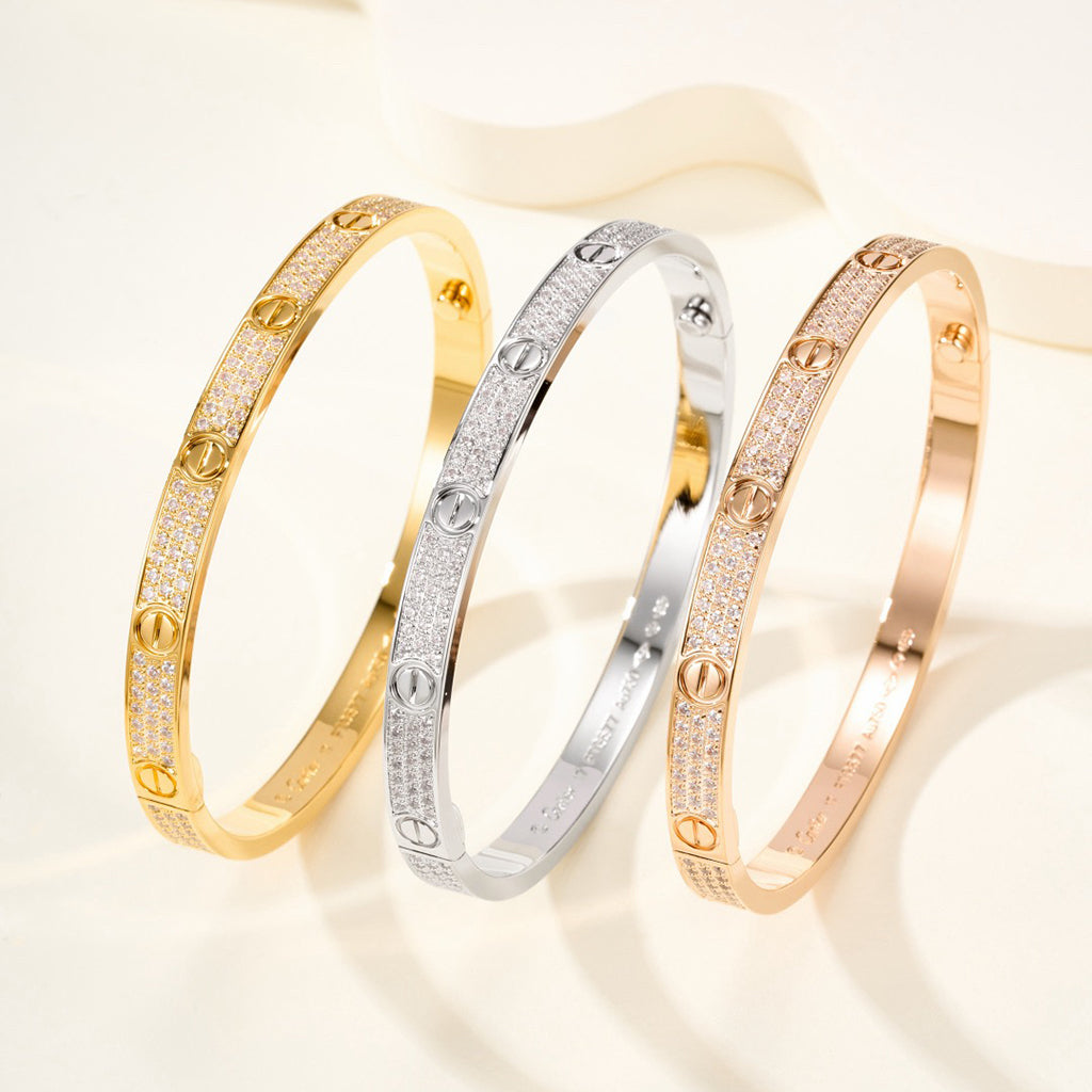 [Amore Jewelry]LOVE BRACELET 4.8MM DIAMOND-PAVED