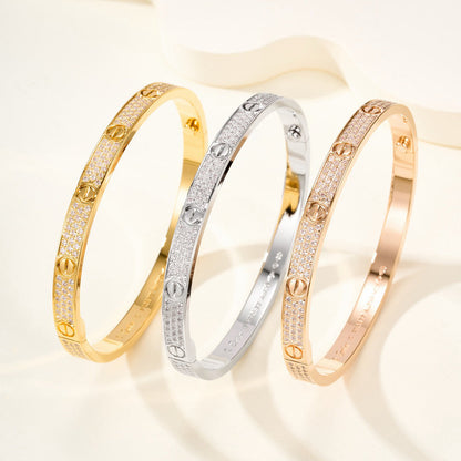 [Amore Jewelry]LOVE BRACELET 4.8MM DIAMOND-PAVED