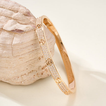 [Amore Jewelry]LOVE BRACELET 4.8MM DIAMOND-PAVED