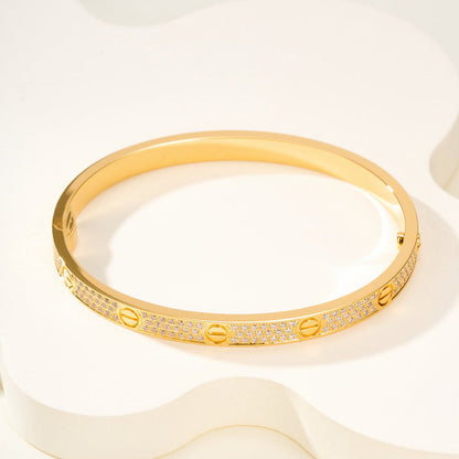 [Amore Jewelry]LOVE BRACELET 4.8MM DIAMOND-PAVED