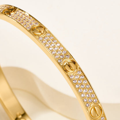 [Amore Jewelry]LOVE BRACELET 4.8MM DIAMOND-PAVED