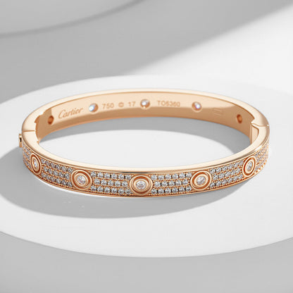 [Amore Jewelry]LOVE BRACELET 6.1MM DIAMOND-PAVED 10 BIG DIAMONDS