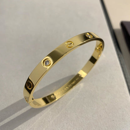 [Amore Jewelry]LOVE BRACELET 6.1MM 4 DIAMONDS
