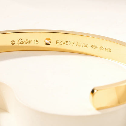 [Amore Jewelry]LOVE BRACELET 6.1MM 1 DIAMOND OPEN CUFF