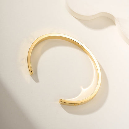 [Amore Jewelry]LOVE BRACELET 6.1MM 1 DIAMOND OPEN CUFF