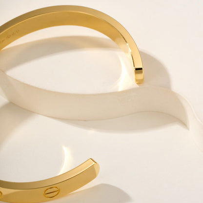 [Amore Jewelry]LOVE BRACELET 6.1MM 1 DIAMOND OPEN CUFF