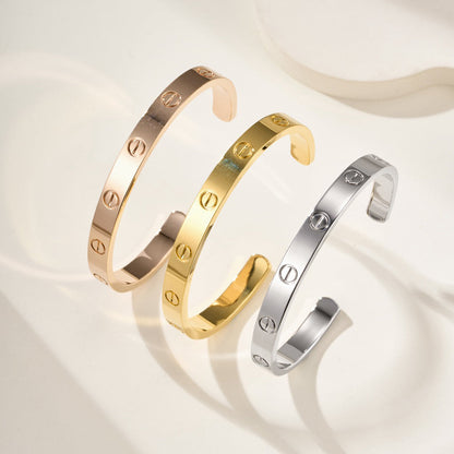 [Amore Jewelry]LOVE BRACELET 6.1MM OPEN CUFF