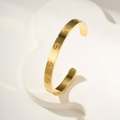 [Amore Jewelry]LOVE BRACELET 6.1MM OPEN CUFF