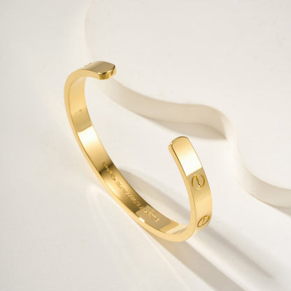 [Amore Jewelry]LOVE BRACELET 6.1MM OPEN CUFF