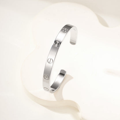 [Amore Jewelry]LOVE BRACELET 6.1MM OPEN CUFF