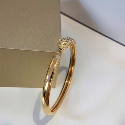 [Amore Jewelry]PANTHERE HALF DIAMOND OPEN BRACELET