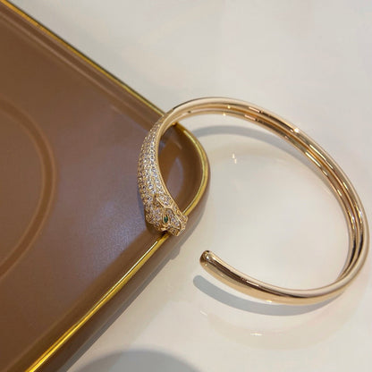 [Amore Jewelry]PANTHERE HALF DIAMOND OPEN BRACELET