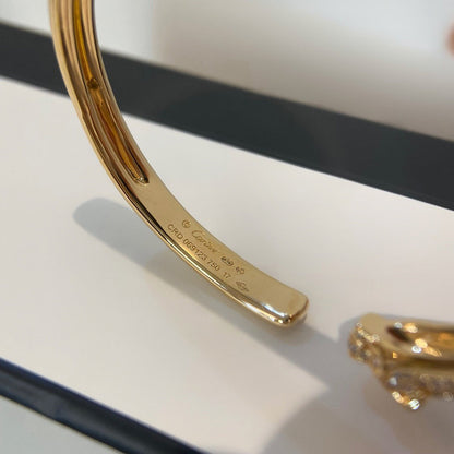 [Amore Jewelry]PANTHERE HALF DIAMOND OPEN BRACELET