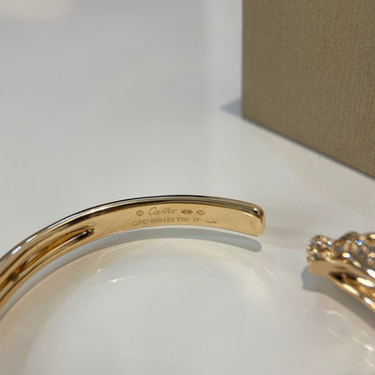 [Amore Jewelry]PANTHERE HALF DIAMOND OPEN BRACELET