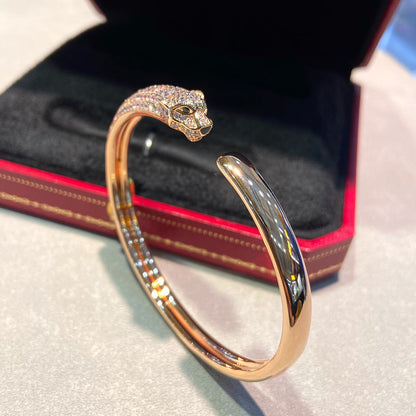[Amore Jewelry]PANTHERE HALF DIAMOND OPEN BRACELET
