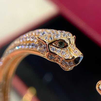 [Amore Jewelry]PANTHERE HALF DIAMOND OPEN BRACELET