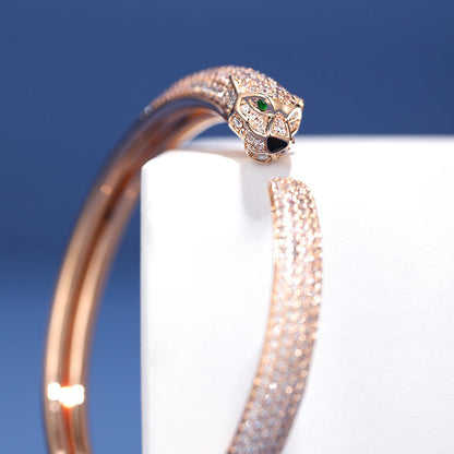[Amore Jewelry]PANTHERE FULL DIAMOND OPEN BRACELET