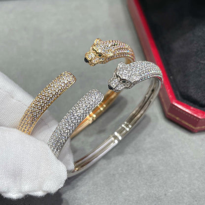 [Amore Jewelry]PANTHERE FULL DIAMOND OPEN BRACELET