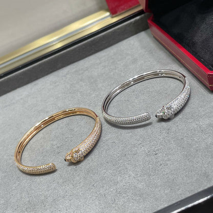 [Amore Jewelry]PANTHERE FULL DIAMOND OPEN BRACELET