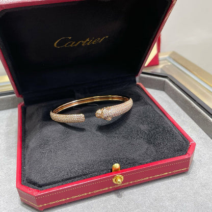 [Amore Jewelry]PANTHERE FULL DIAMOND OPEN BRACELET