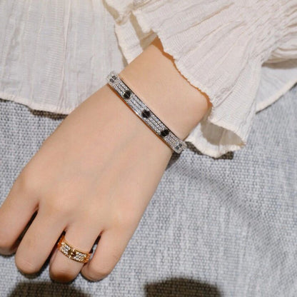 [Amore Jewelry]LOVE BRACELET 6.1MM DIAMOND-PAVED CERAMIC