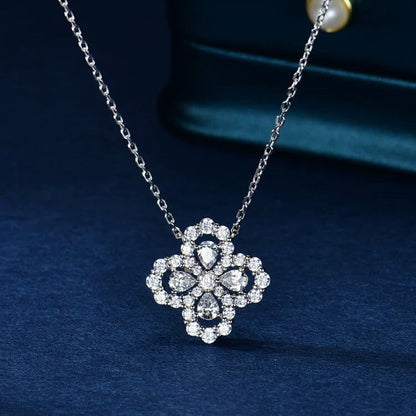 [Amore Jewelry]LOOP NECKLACE FULL MOTIF DIAMOND 16MM MULTIPLE COLORS