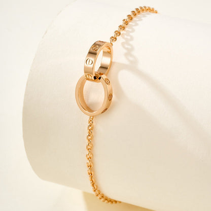 [Amore Jewelry]LOVE BRACELET DOUBLE RING