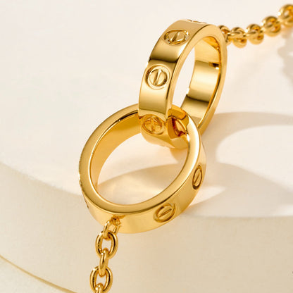 [Amore Jewelry]LOVE BRACELET DOUBLE RING